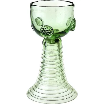 Váza Sklářská huť Vrbno pod Pradědem Lesní sklo - sklenice na víno Číška ze Spessartu 150 ml 22 cm