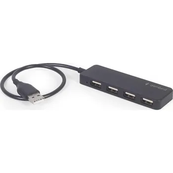 USB hub Gembird USB 2.0 Hub 4-Portový (černý)