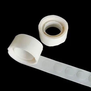 Party dekorace Samolepicí kolečka, oboustranná, BÍLÁ, Ø lepítka 1 cm, 100 ks/role