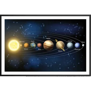 Obraz Obraz plakát v černém rámu do obýváku 91x61 kosmos foto plakáty na zeď