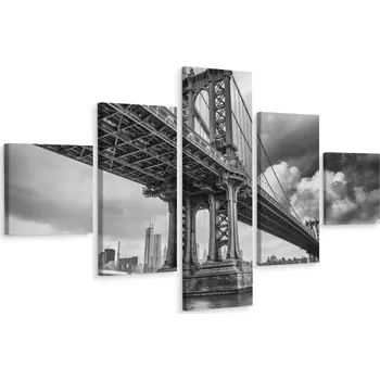 Obraz Vícedílný obraz NYC Manhattan Bridge 3D 250x150