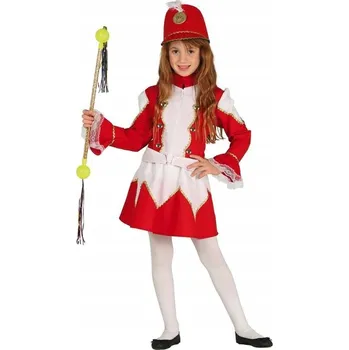 Karnevalový kostým KOSTÝM DÍVKA MAŽORETKA ČERVENÁ KARNEVAL 104