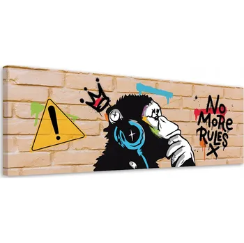 Obraz OBRAZ Banksy DJ Maimo na PLÁTNĚ 90x30