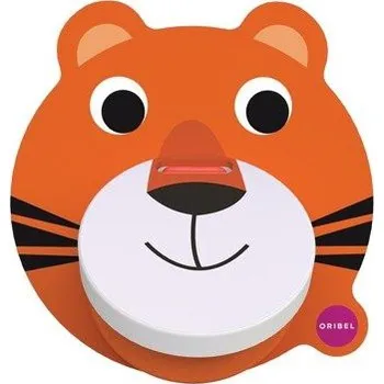 Hračka pro nejmenší Klepátko zvonek nalepovací na dveře Oribel OR808-90001 oranžové