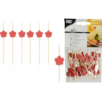 Jednorázové nádobí Bambusové tyčinky na fingerfood, ozdobné, eko Papstar 7 cm, 40 ks