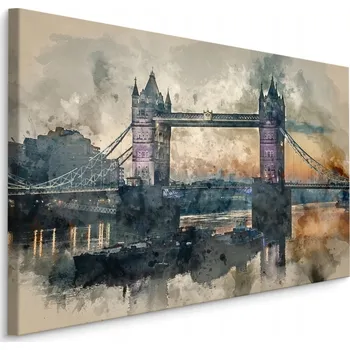 Obraz Obraz na zeď TOWER BRIDGE Londýn Akvarel 90x60