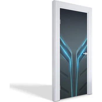 Fototapeta Dekorativní samolepka na dveře oživí vzhled Modrá textura 75x205 cm