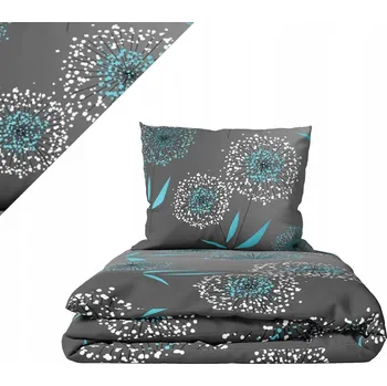 Povlečení HOTELOVÉ POVLEČENÍ 140x200 100% BAVLNA , Polský výrobek, TYRKYSOVÉ PAMPELIŠKY