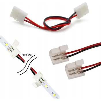 Příslušenství pro LED osvětlení Spojka pro LED pásky SMD 8mm jednobarevné, oboustranná, s kabelem