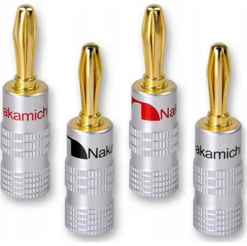 Příslušenství pro čtečku elektronické knihy NAKAMICHI Banánkové konektory pro reproduktory HQ PREMIUM, 4 ks