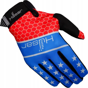 Moto rukavice MOTOCYKLOVÉ RUKAVICE HUSAR CROSS červeno-modré OFF ROAD QUAD ENDURO