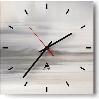 Hodiny Nástěnné hodiny do kuchyně 30x30 Světlé Stylové Hodiny na skle Loft Tiché