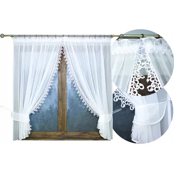 Záclona HOTOVÉ ZÁCLONY VOÁL 600x150 HOTOVÁ ZÁCLONA GUIPURE