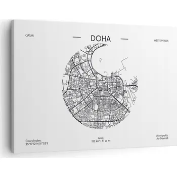 Obraz Obraz na plátně do obýváku ložnice 70x50 mapa foto obrazy na zeď canvas