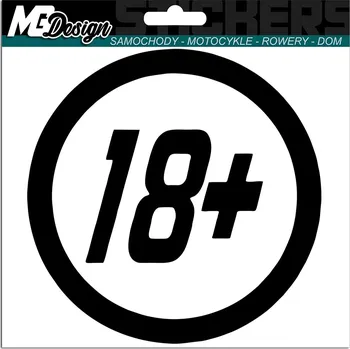 Samolepicí dekorace na vozidlo NÁLEPKA na auto 18+ VĚKOVÉ OMEZENÍ 15x15 cm
