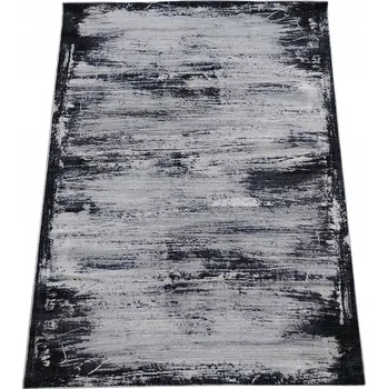 Koberec Koberec plyšový, šmouhy, šedý, s efektem opotřebení 80x150