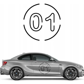 Samolepicí dekorace na vozidlo 1x SAMOLEPKA na auto ČÍSLICE KOLO výška 22 cm