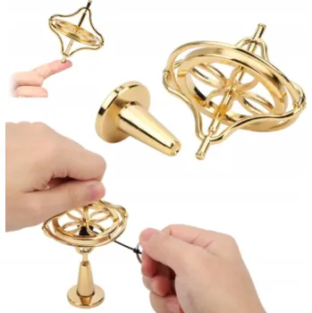 KOVÝ EDUKAČNÍ GYROSKOP ZLATÝ