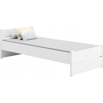 Postel Jednolůžková postel s dekorem dřeva Kobi 90x200 bílá