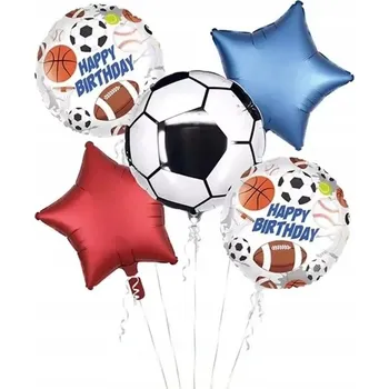 Balónek Sada balónků Jixstar fotbalový míč 5 ks