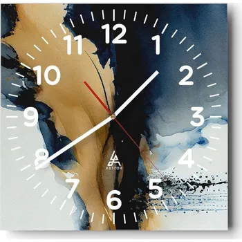 Hodiny Nástěnné hodiny do obýváku 40x40 Abstrakce Tiché hodiny Skleněné hodiny Bez hlučnosti