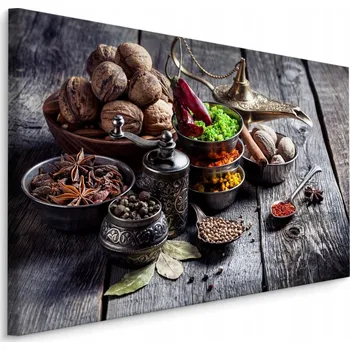 Obraz Obraz do kuchyně koření ořechy bylinky 70x50