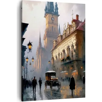 Obraz Obraz na plátně do obýváku, ložnice 50x70 staré město obrazy na zeď