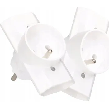 Elektrická zásuvka ROZDVOJKA ROZBOČKA 3 zásuvky, zemnění 2 ks