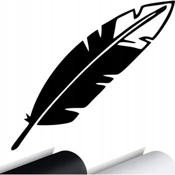 Samolepicí dekorace na vozidlo SAMOLEPKA Grafika na auto Peří 13x5
