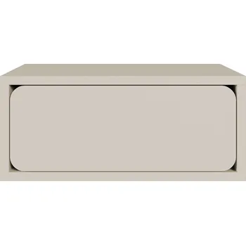 Noční stolek Noční stolek závěsný Wuwu s jednou zásuvkou 50 cm šedobéžový