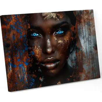 Obraz Obraz na plátně DO OBÝVÁKU VELKÝ 100x70 VZORY ŽENA HNĚDÁ L