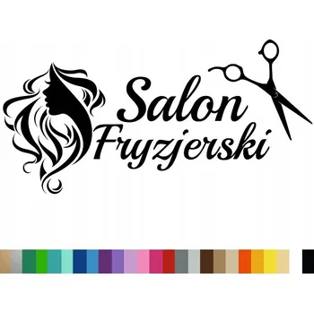 Obraz Dekorativní nálepka KADEŘNICTVÍ Žena Nůžky 50x100 cm