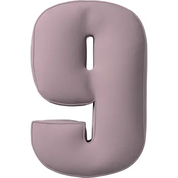 Polštář YellowTipi Polštář Číslice 9 tlumená růžová