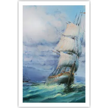 Obraz Obraz plakát do obýváku ložnice 61x91 plachetnice plakáty na zeď bez rámu