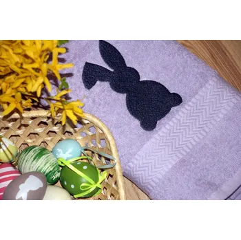 Bytový textil Tibex Ručník BOBBY - ZAJÍČEK fialová 50 x 100 cm