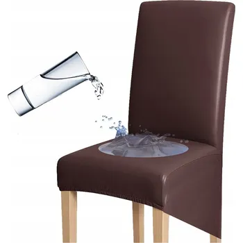 Obraz POTAH na židli XXL, výška opěradla 60-75 cm, z ekokůže, hnědý