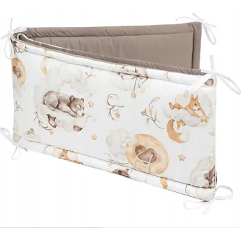 Prostěradlo CHRÁNIČ NA PŘÍČKY DO POSTÝLKY OBOUSTRANNÝ BAVLNA VELVET 210x30 JUKKI