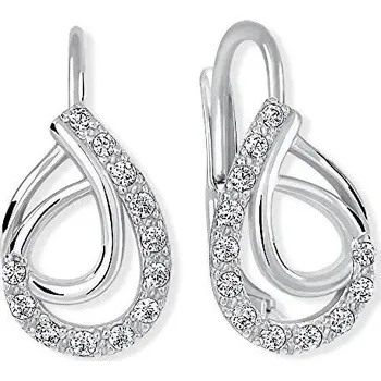 Náušnice Brilio Silver Moderní stříbrné náušnice se zirkony 436 001 00551 04