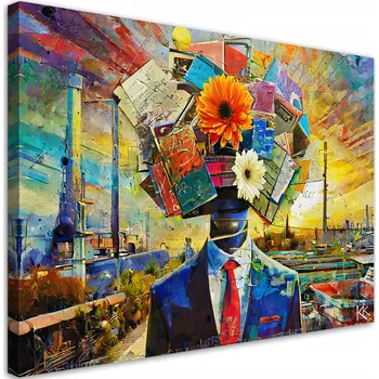 Obraz OBRAZ Hlava plná myšlenek NA PLÁTNĚ 90x60