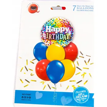 Balónek NAROZENINOVÉ BALÓNKY SADA 7ks NA OSLAVU