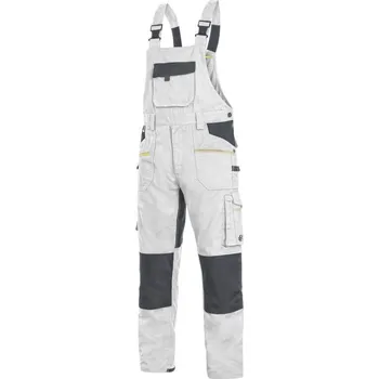 montérky CXS Zahradníky STRETCH, pánské, bílo - šedé, vel. 52