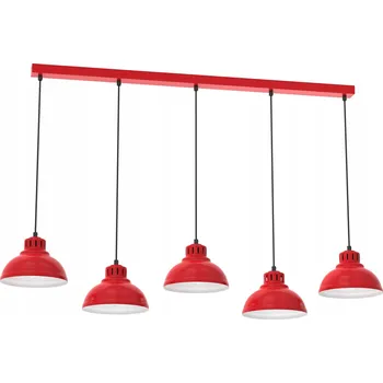 ZÁVĚSNÁ LAMPA LUMINEX SVEN 9229 ČERVENÁ / BÍLÁ