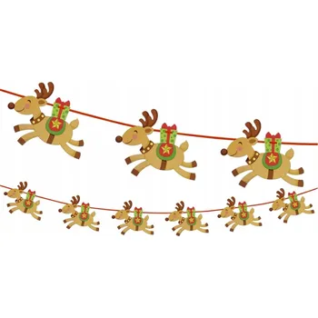 Vánoční dekorace Dekorace Girlanda Sobíci na Vánoce DIY