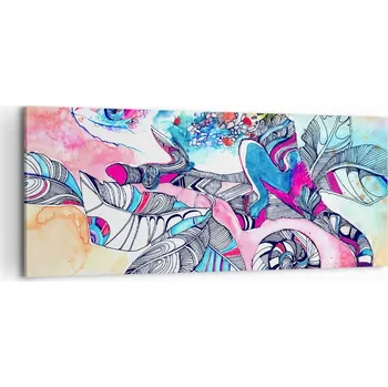 Obraz Foto obraz na plátně canvas 100x40 chameleon obývák ložnice na zeď velký