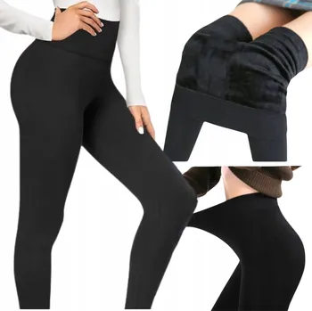 Dámské legíny LEGGINSY ZATEPLENÉ S KOŽÍŠKEM DÁMSKÉ ZIMNÍ na zimu velmi teplé