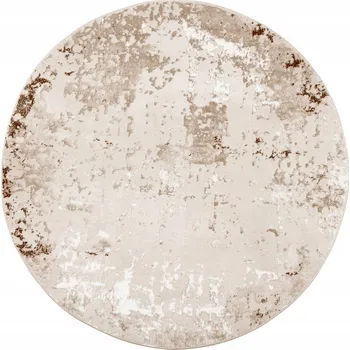 Koberec Koberec kulatý e-floor béžový moderní polyester 120 cm