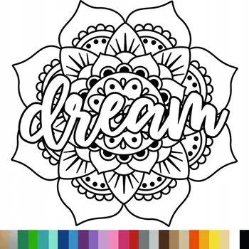 Obraz Samolepka na stěnu DREAM MANDALA KVĚT 94x94