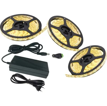 LED páska SADA LED PÁSEK 3528 300 BÍLÁ 15M IP65 + NAPÁJECÍ ZDROJ