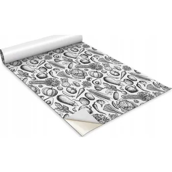 Tapeta Samolepicí fólie / tapeta na desku stolu - Kreslená zelenina, 100x50 cm