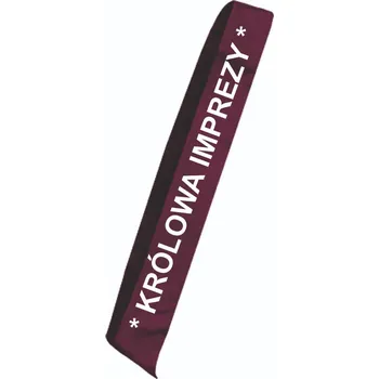 Party dekorace Bordová šerpa z látky Královna Párty – ideální dárek k narozeninám a jiným oslavám